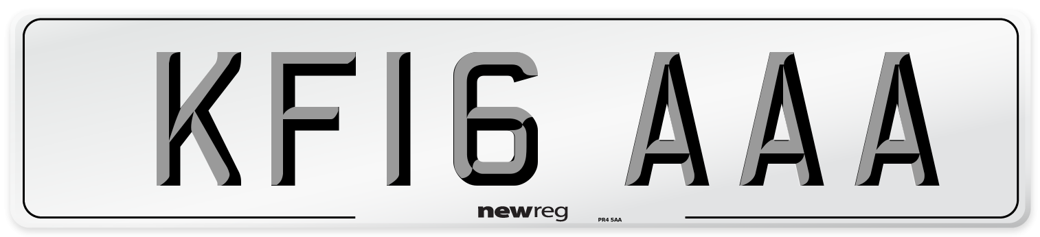 KF16 AAA Number Plate from New Reg